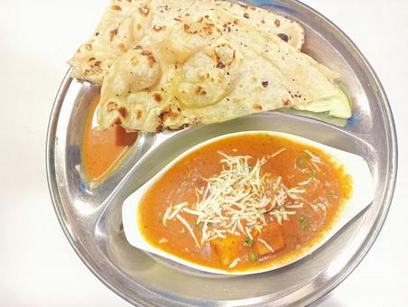 パニールとグリンピースのカレー 1 パニールとグリンピースのカレー 1 マタールパニール,インド料理,カレーの写真素材