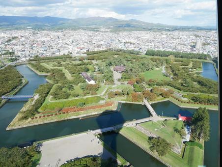 五稜郭　全景 壁紙,背景,五稜郭の写真素材