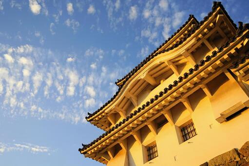 世界文化遺産　茜色の姫路城（白鷺城）１４ 姫路城,白鷺城,城の写真素材