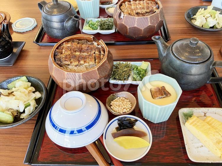 美濃金の炭火焼きひつまぶし 炭火焼きうなぎ,鰻屋,ひつまぶしの写真素材