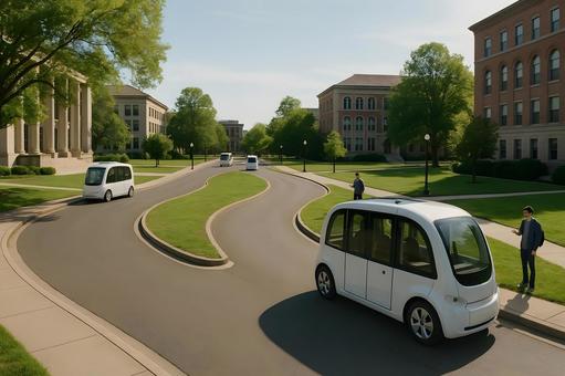 キャンパス自動シャトルの写真