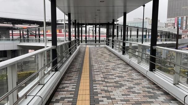 朝の明石駅周辺（雨天）7 兵庫県,明石市,駅前の写真素材