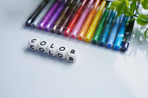 カラーペン カラーペン,ペン,筆記用具の写真素材