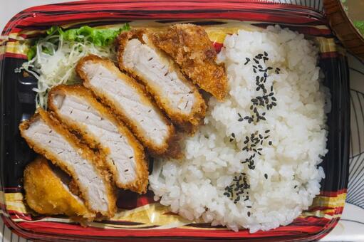 容器に入ったロースかつ弁当 ロースかつ,とんかつ,弁当の写真素材
