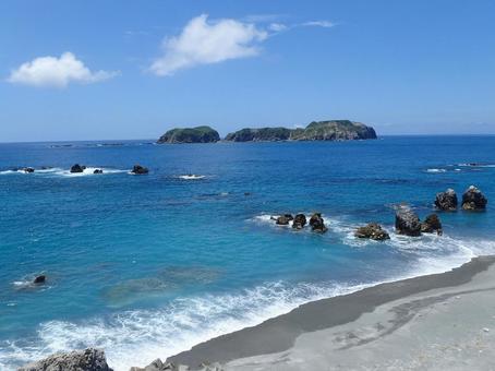 新島の海 新島,海,景色の写真素材