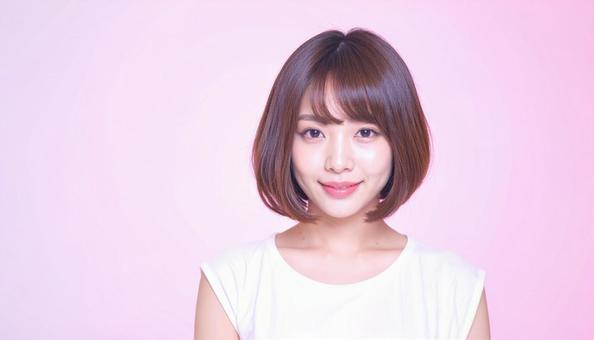 ヘアスタイルモデル：インナーカラーの写真