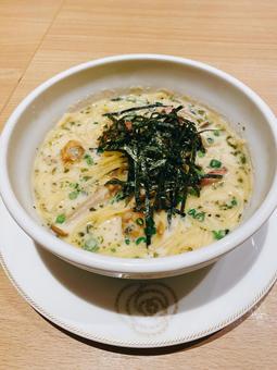 スープスパ スープスパ,クリーム味,のりの写真素材