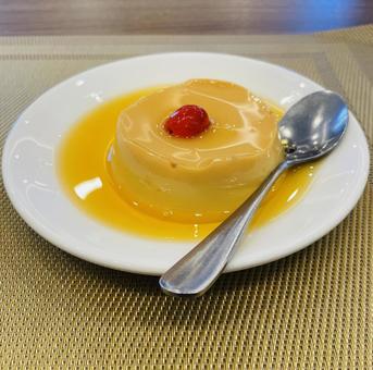 Photo, pudding, custard, cherry, 