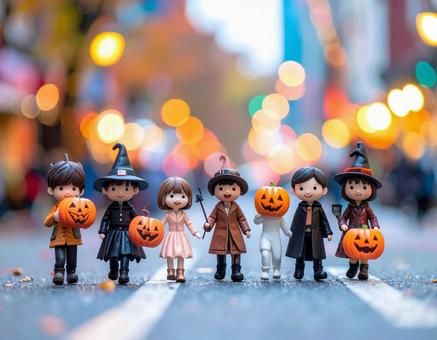 ハロウィンイベントのミニチュアの写真