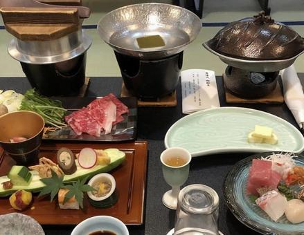 豪華な夕食 豪華な夕食 旅館,夕食,豪華の写真素材