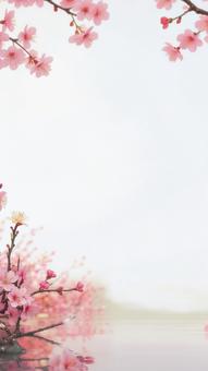 透け感のある桜 背景 透け感のある桜 背景 の写真