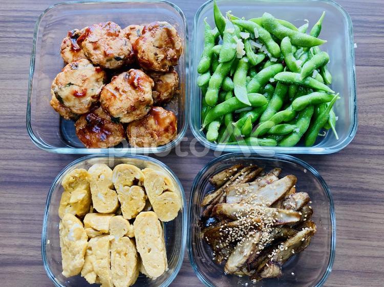 作り置きおかず 作り置き,おかず,家庭料理の写真素材