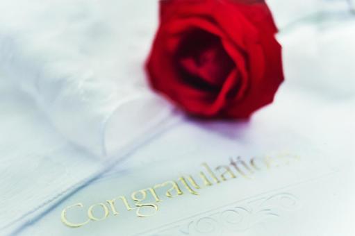 Congratulations and roses, JPG