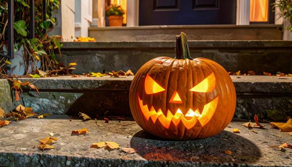 ハロウィン(カボチャのランタン) ハロウィン(カボチャのランタン)の写真