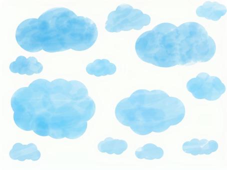 水彩風の雲 水彩風の雲の写真