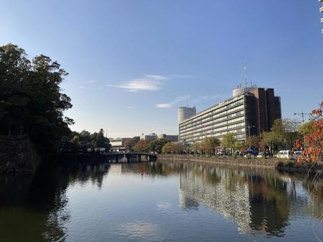 秋の皇居平川門付近 秋の皇居平川門付近 秋,黄葉,皇居の写真素材