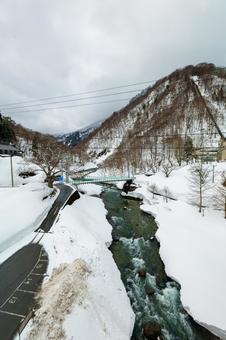 250329秋山郷切明温泉 250329秋山郷切明温泉 秋山郷,長野県,栄村の写真素材