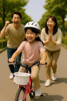 初めて補助輪無しで、初自転車に乗れた 初めて補助輪無しで、初自転車に乗れたの写真