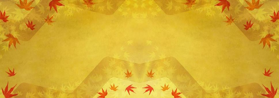 金の和紙背景に秋の紅葉の葉 金の和紙背景に秋の紅葉の葉 和紙,紅葉,金の写真素材