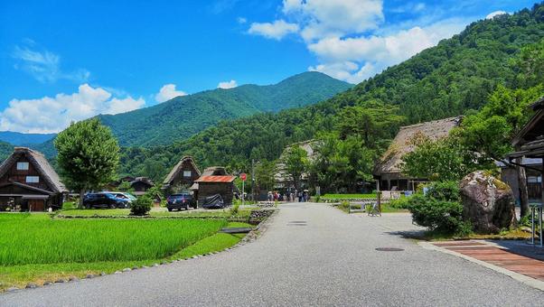 白川郷 白川郷 白川郷,合掌造り,自然の写真素材