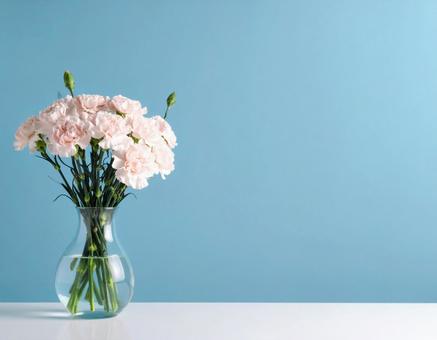 花瓶の中のカーネーション 花瓶の中のカーネーションの写真