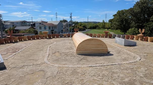 しだみ古墳群の木簡模型 しだみ古墳群の木簡模型 愛知県,しだみ古墳群,古墳の写真素材