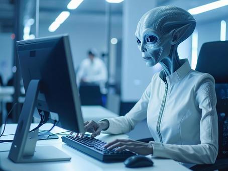 パソコン作業の写真