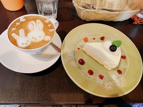 ラテアートの写真