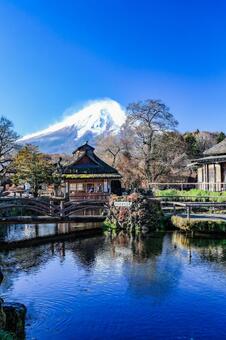 忍野八海 富士山,忍野八海,水の写真素材