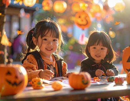 ハロウィンを楽しむ子どもたち_01の写真