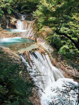 西沢渓谷の釜滝 西沢渓谷の釜滝 西沢渓谷,滝,釜の写真素材