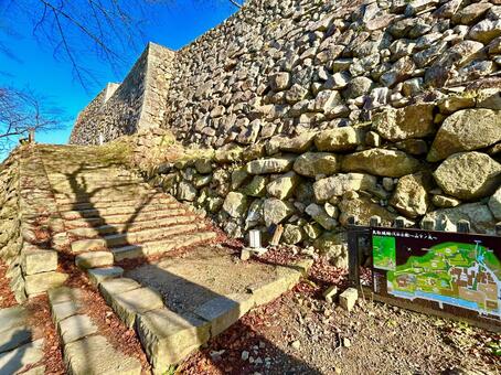 鳥取城址 遺跡,鳥取県,鳥取の写真素材