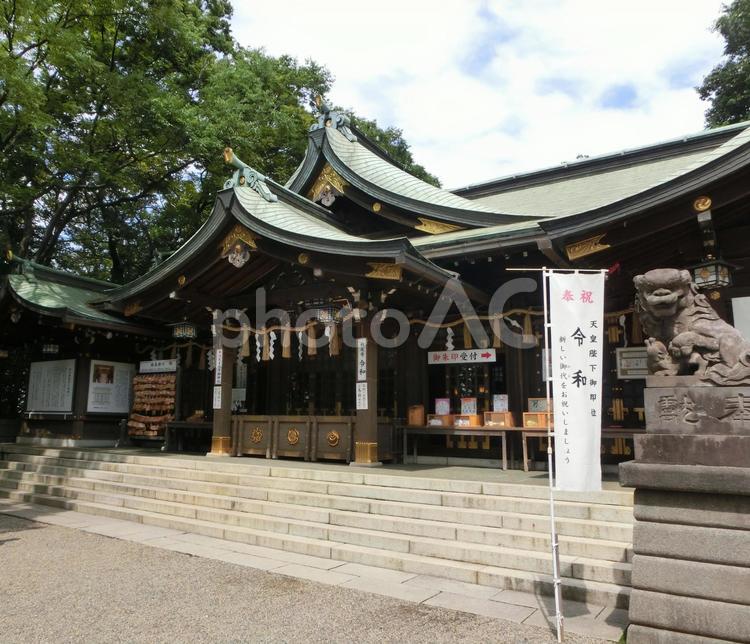 検見川神社の景色-10 検見川神社,千葉県千葉市花見川区,三柱の写真素材