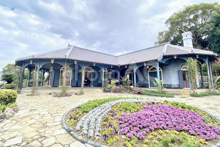 長崎グラバー園の旧グラバー住宅の全体像 グラバー邸,グラバー園,旧グラバー住宅の写真素材