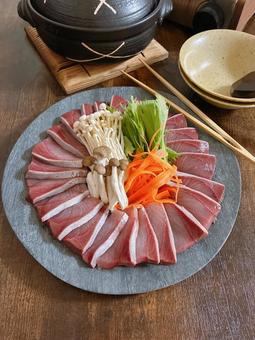 ぶりしゃぶ 俯瞰 ぶりしゃぶ 俯瞰 ぶりしゃぶ,鰤しゃぶ,鰤の写真素材