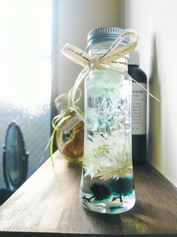 ハーバリウム　青 ハーバリウム,水色,青の写真素材