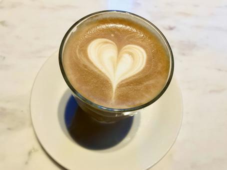 Photo, café au lait, latte art, café, 