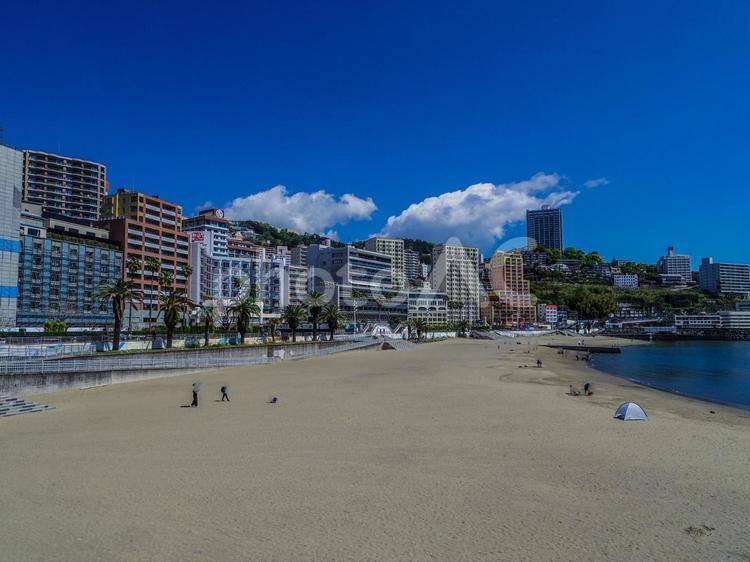 【静岡県】熱海市・熱海サンビーチ 静岡県,熱海市,熱海サンビーチの写真素材