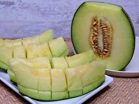 Photo, melon, blue meat melon, fruit, 