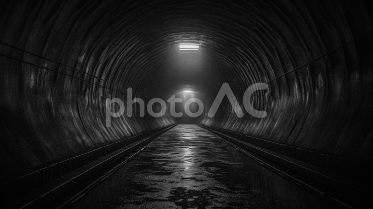 怪談イメージのトンネル 心霊,トンネル,怪談の写真素材