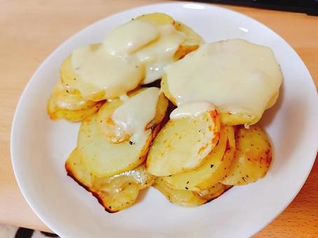 じゃがチーズ じゃがチーズ,じゃがいも,チーズの写真素材