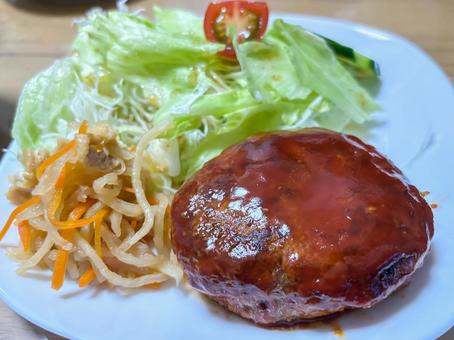 ハンバーグステーキ ハンバーグ,ハンバーグステーキ,洋食の写真素材