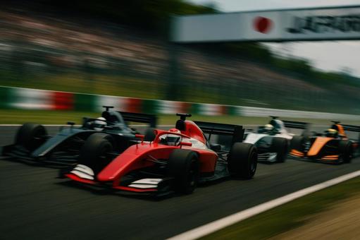 スピード競う車 スピード競う車の写真