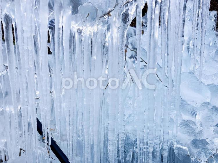 秩父三大氷柱・あしがくぼの氷柱のつらら 氷柱,つらら,氷の写真素材