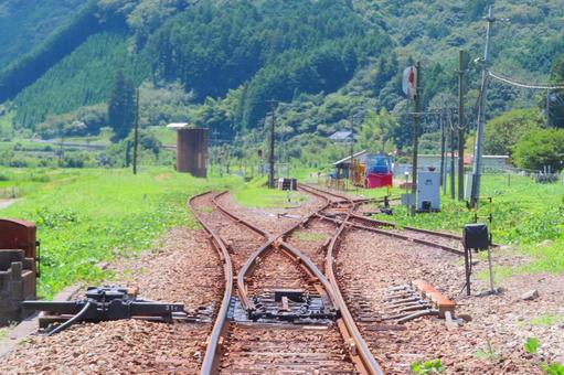 線路 鉄道,線路,レールの写真素材