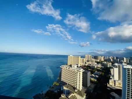 海沿いのホテル 海沿いのホテル 海,ホテル,ハワイの写真素材