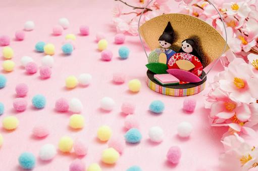 桃の節句 お雛様,ひな人形,御代理様の写真素材