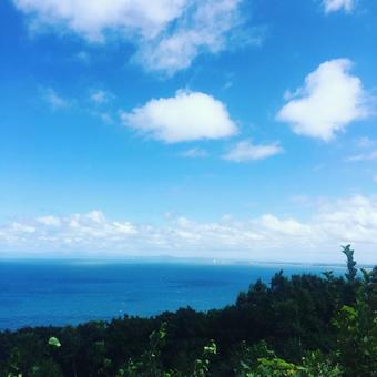 北海道の海 北海道の海 北海道,青い海,青の写真素材