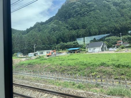 車窓 車窓 車窓,景色,風景の写真素材