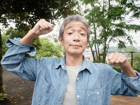 元気なシニア男性 シニア,シニア男性,老人の写真素材